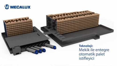 Mekik (shuttle) ile birlikte çalışan istifleme robotu: Otomatikleştirilmiş kompakt palet depolama Mekik (shuttle) ile birlikte çalışan istifleme robotu: Otomatikleştirilmiş kompakt palet depolama